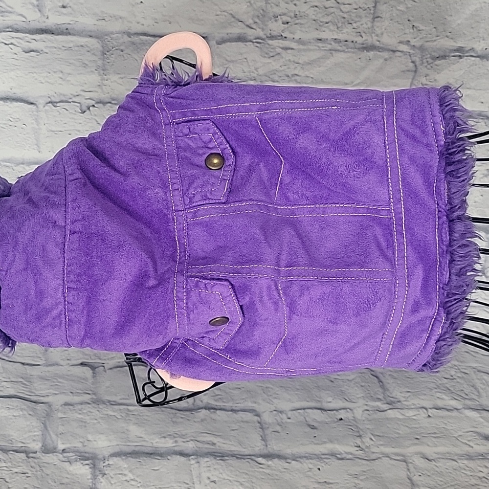 CAMPANION ROAR Faux Suede Purple Dog Vest Jacket‎ 11X15 inches